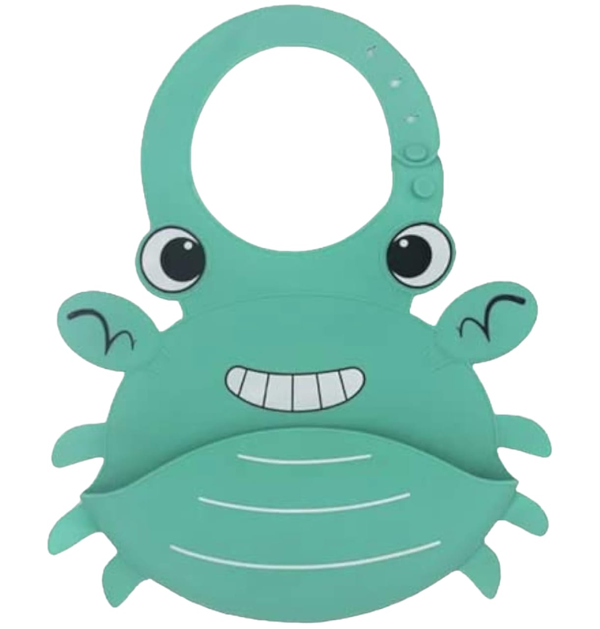 Green crab silicone baby bibs
