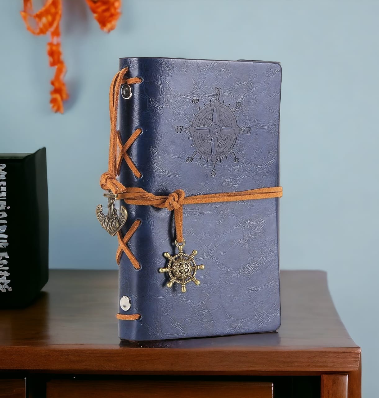 Royal Blue Leather Diary